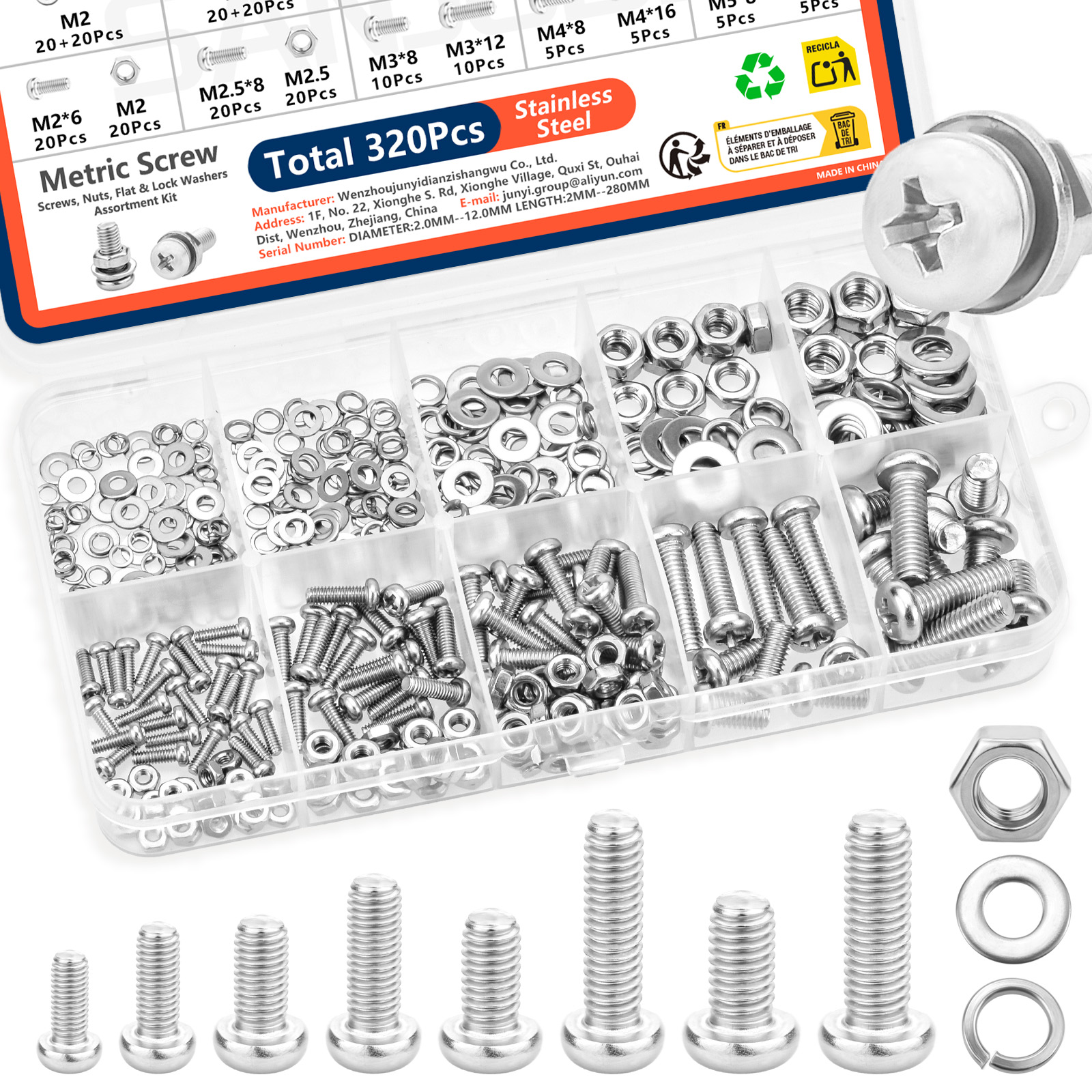 Home Improvement Kit - Набор метрических винтов, гаек и шайб